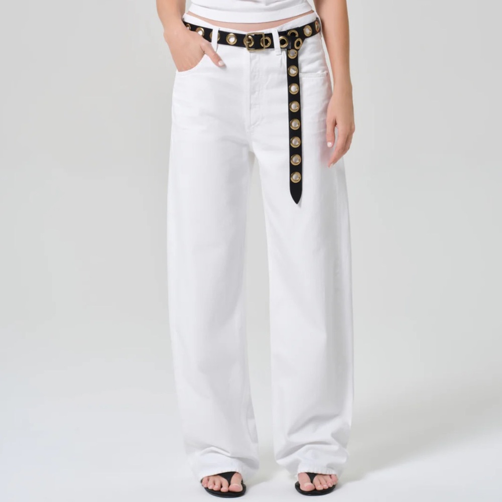 Citizens Of Humanity White Wide Leg Baggy Jeans